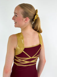 Burgundy Romance - Dragonfly Leotards - Girls leotard
