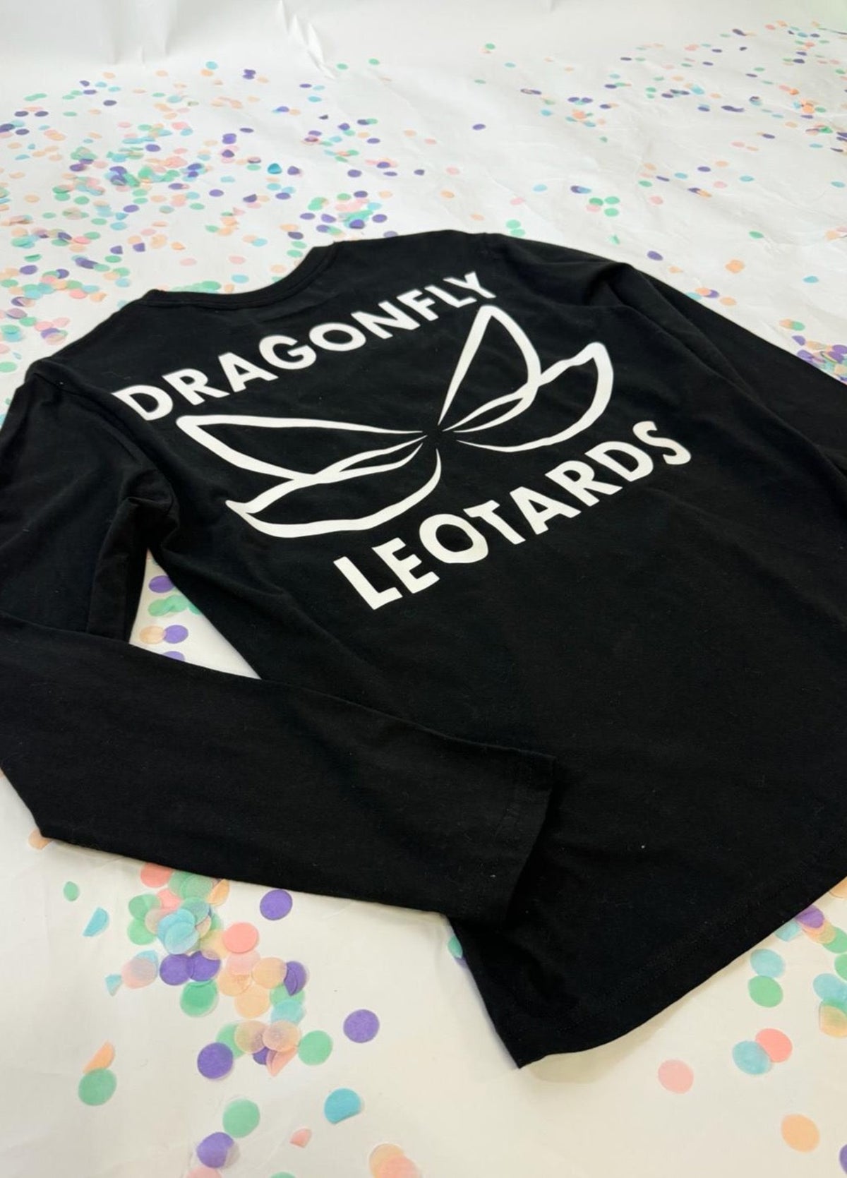 Dragonfly Unisex Long Sleeve T-shirt Black - Dragonfly Gymnastics Leotards 