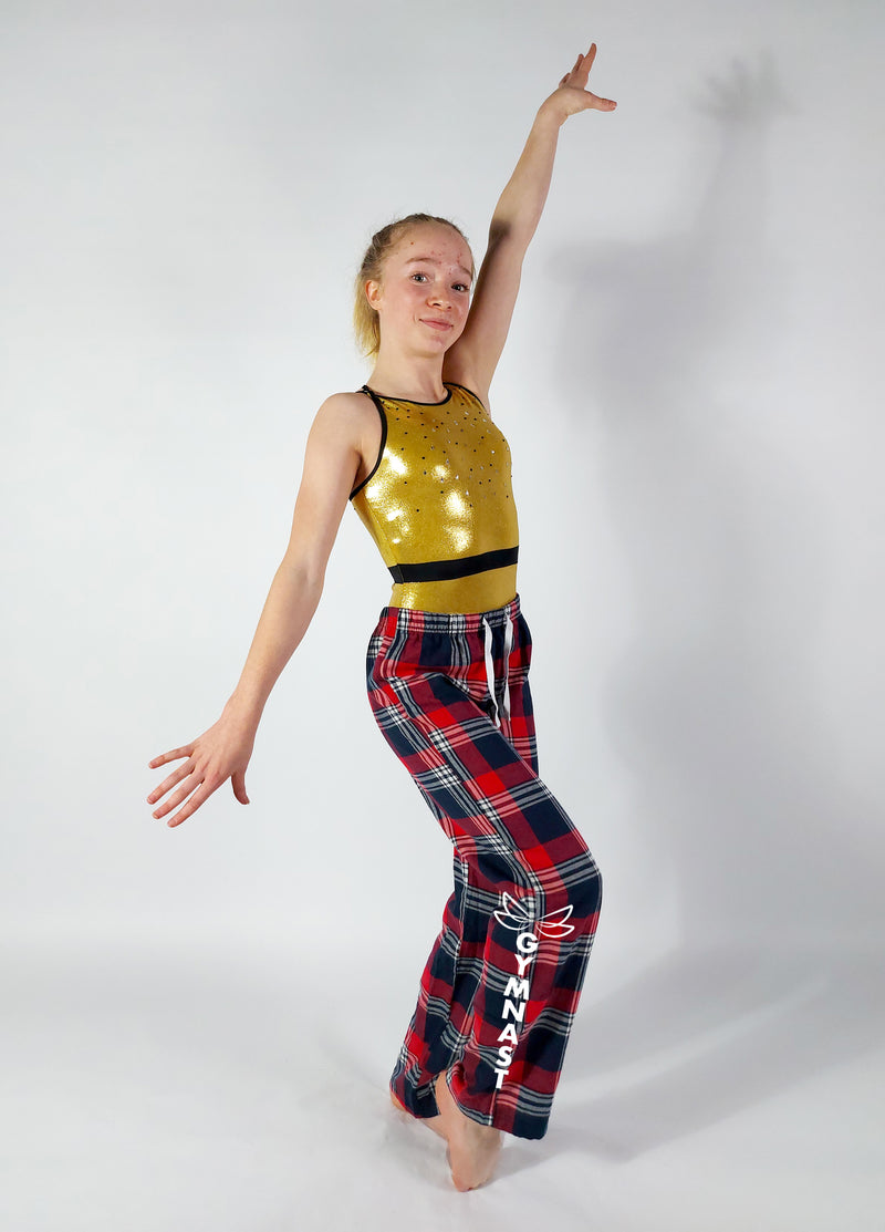 Tartan Gymnast Pyjama Trousers - Dragonfly Leotards - Children's Sportswear