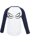 Baseball Long Sleeve T-shirt Blue and white - Dragonfly Leotards - Children's Sportswear