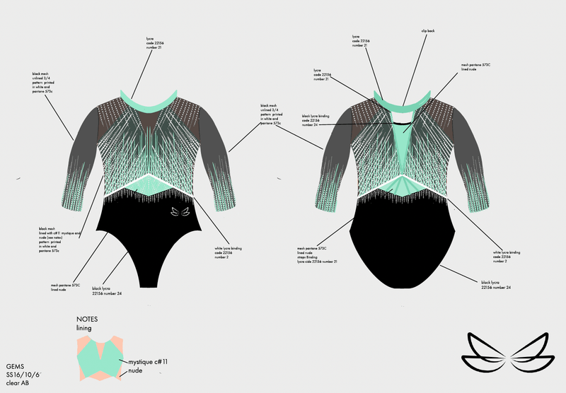 Alisha British LS Mint 2026 - Dragonfly Leotards - Girls leotard