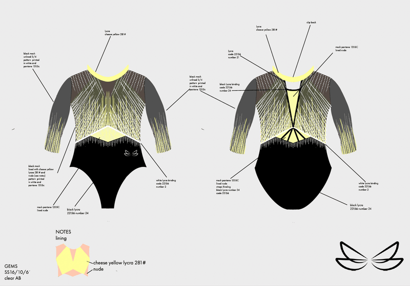 Alisha British LS Yellow 2026 - Dragonfly Leotards - Girls leotard