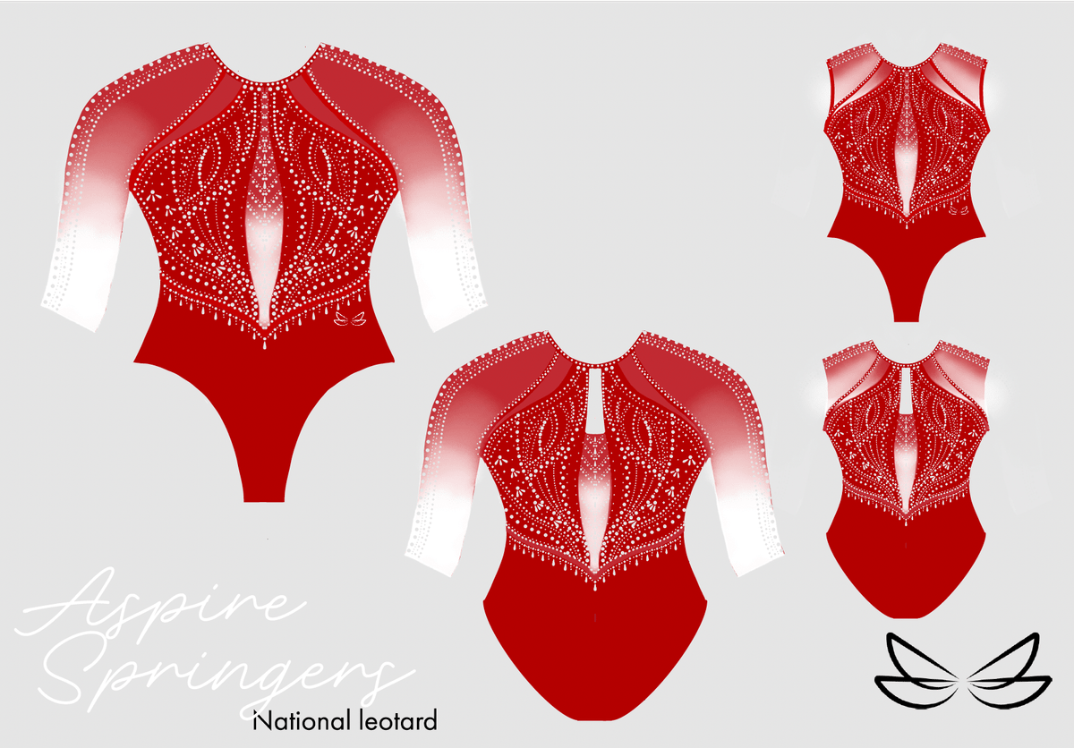 Aspire Springers National Short Sleeve Leotard - Dragonfly Leotards - Girls leotard