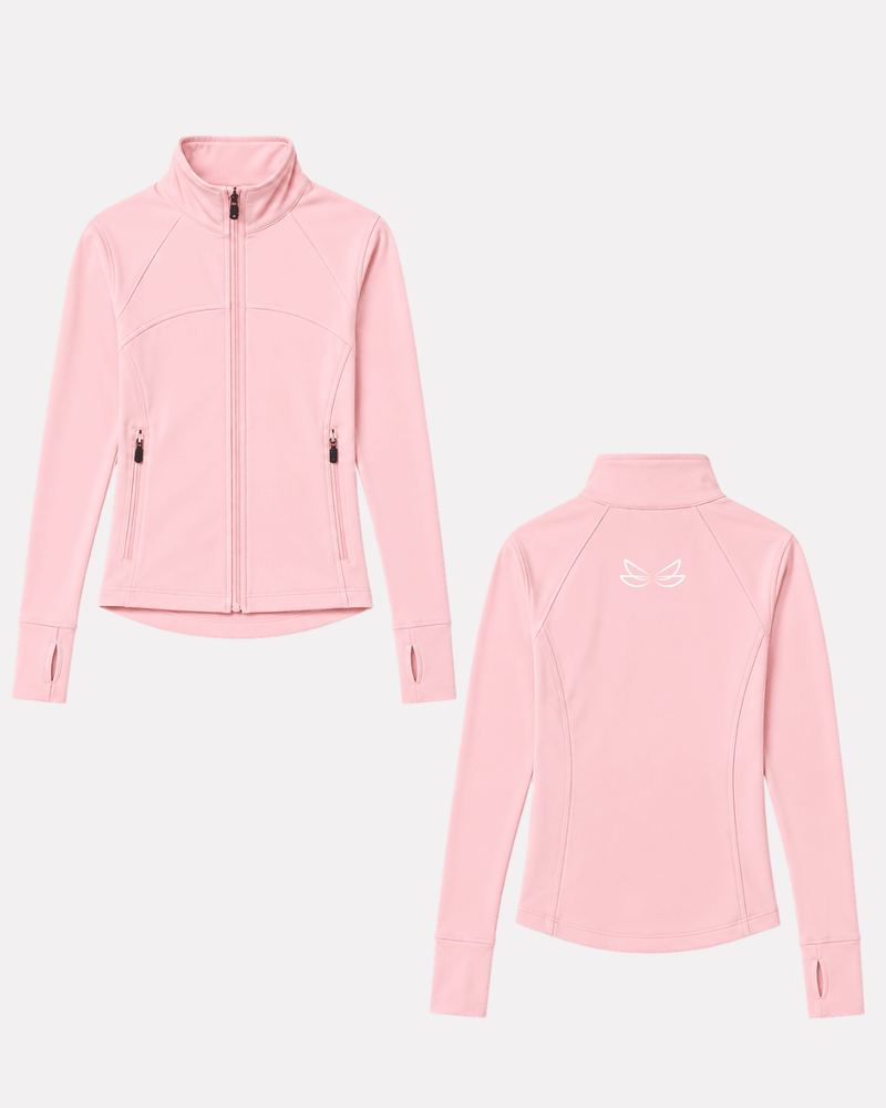 Baby Pink Ultimate Full Zip Top - Dragonfly Leotards - Sportswear
