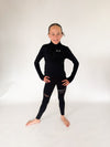 Black Cropped 1/4 Zip Top - Dragonfly Leotards - Sportswear
