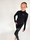 Black Cropped 1/4 Zip Top - Dragonfly Leotards - Sportswear