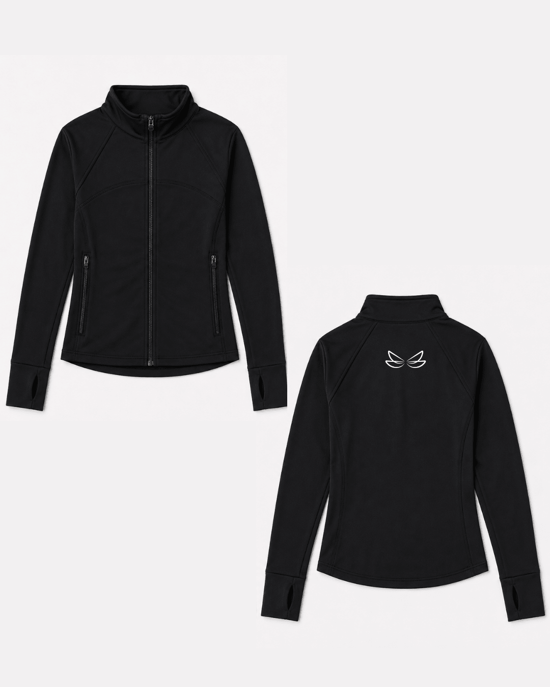 Black Ultimate Full Zip Top - Dragonfly Leotards - Sportswear