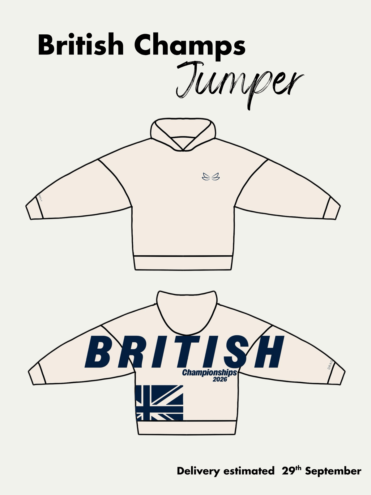 British Champs Jumper Buttermilk PRESALE - Dragonfly Leotards - Sportswear