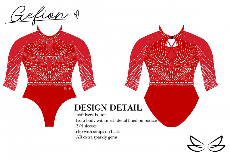 Gefion Long Sleeve Leotard 2026 - Dragonfly Leotards - Girls leotard