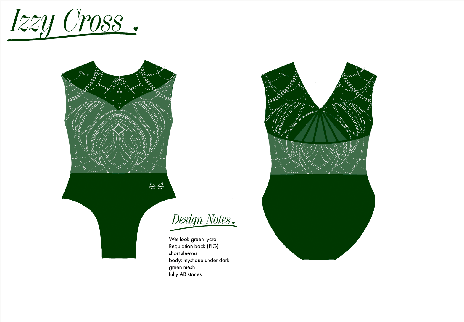 Hereford Short Sleeve Leotard - Dragonfly Leotards - Girls leotard