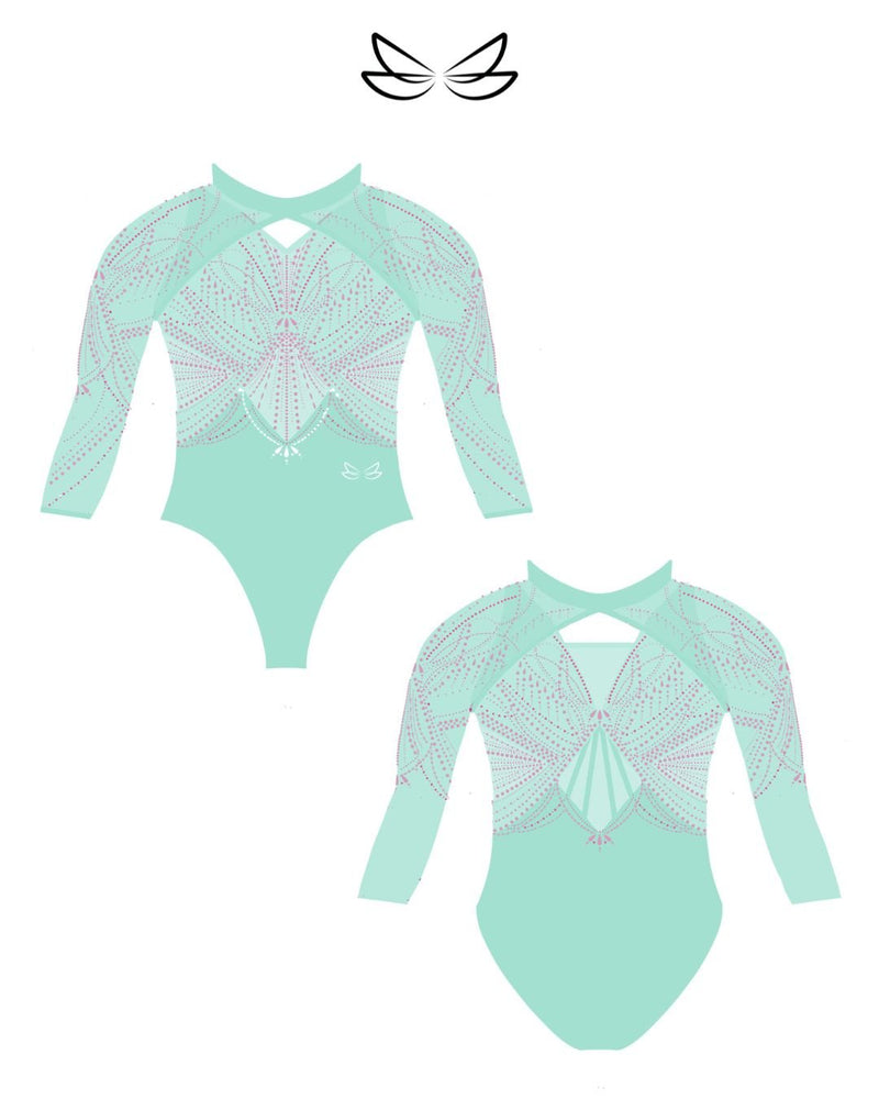 Mint Long Sleeve - AXS - Dragonfly Leotards - Girls leotard