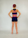 Navy & Pink Fly High Shorts - Dragonfly Leotards - Sportswear