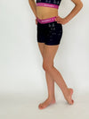 Navy & Pink Fly High Shorts - Dragonfly Leotards - Sportswear