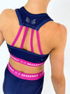 Navy & Pink Fly High Shorts - Dragonfly Leotards - Sportswear