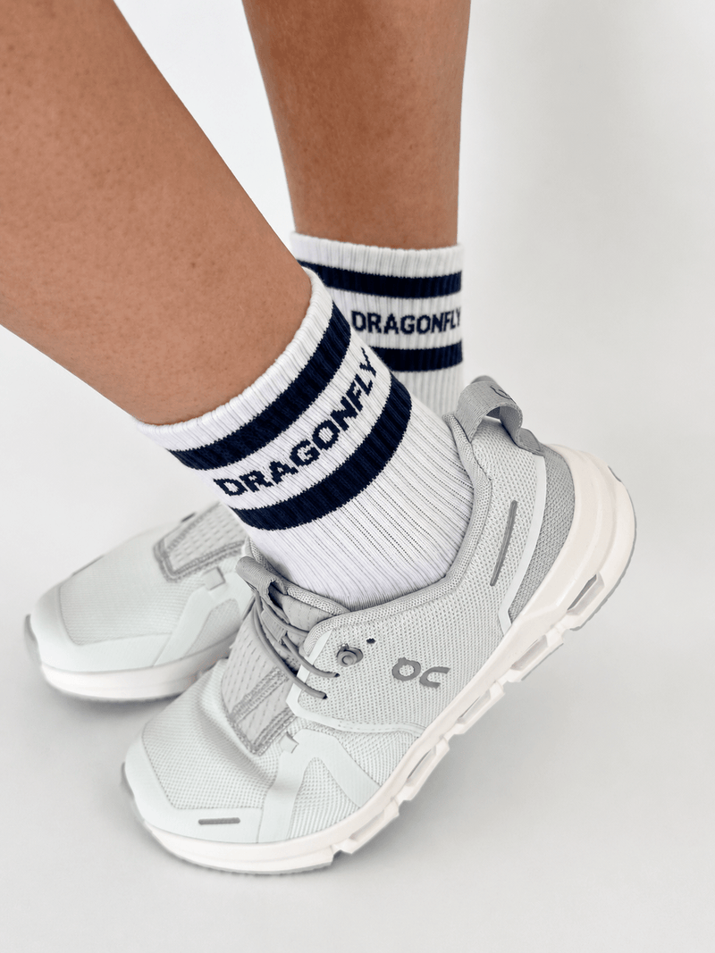 Navy Striped Socks - Dragonfly Leotards - Accessories
