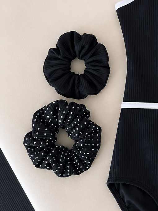 Noir Core Scrunchie - Dragonfly Leotards - Hair accessories