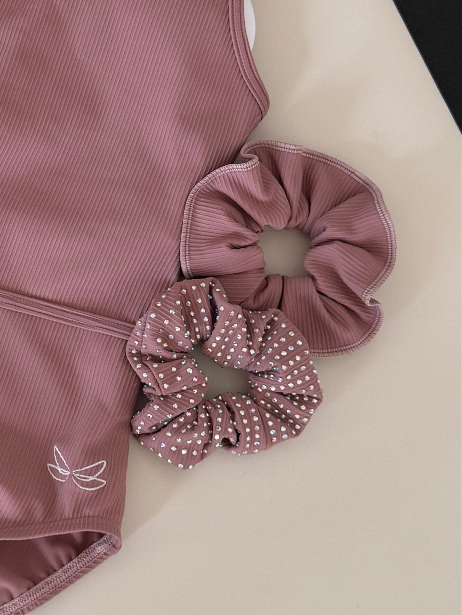 Pink Core Scrunchie - Dragonfly Leotards - Hair accessories