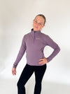 Purple Cropped 1/4 Zip Top - Dragonfly Leotards - Sportswear