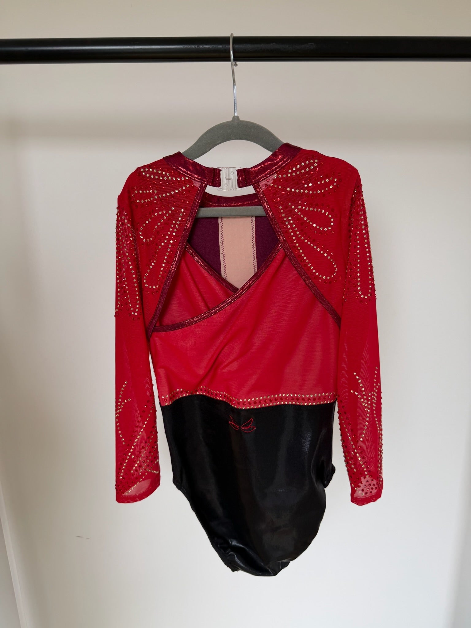 Red & Black Long Sleeve - Limited Edition - ASM - Dragonfly Leotards - Girls leotard