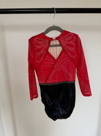 Red & Black LS - Limited Edition - Variety of sizes - Dragonfly Leotards - Girls leotard