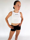 Reversible Crop Top Pink & White - Dragonfly Leotards - Girls leotard