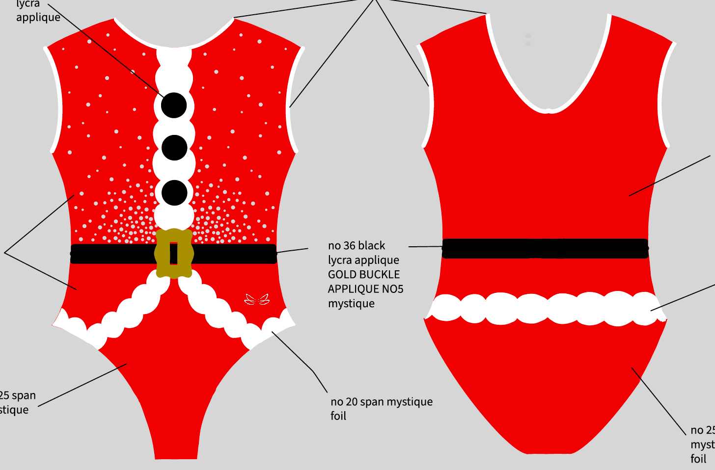 Sparkly Santa - Dragonfly Leotards - Girls leotard