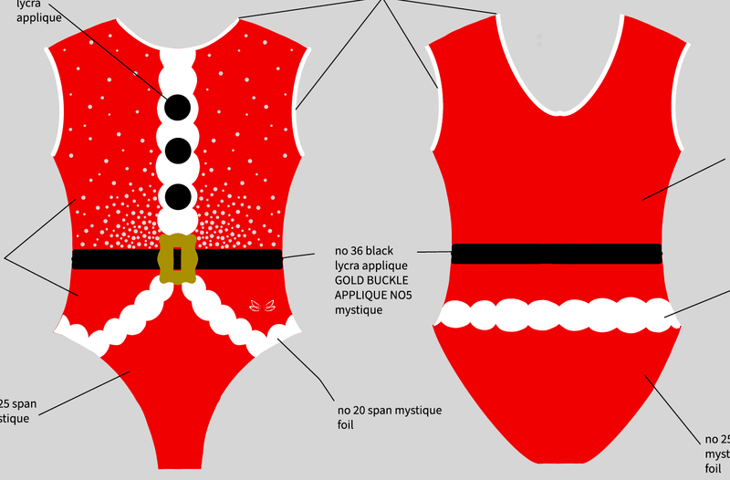 Sparkly Santa - Dragonfly Leotards - Girls leotard