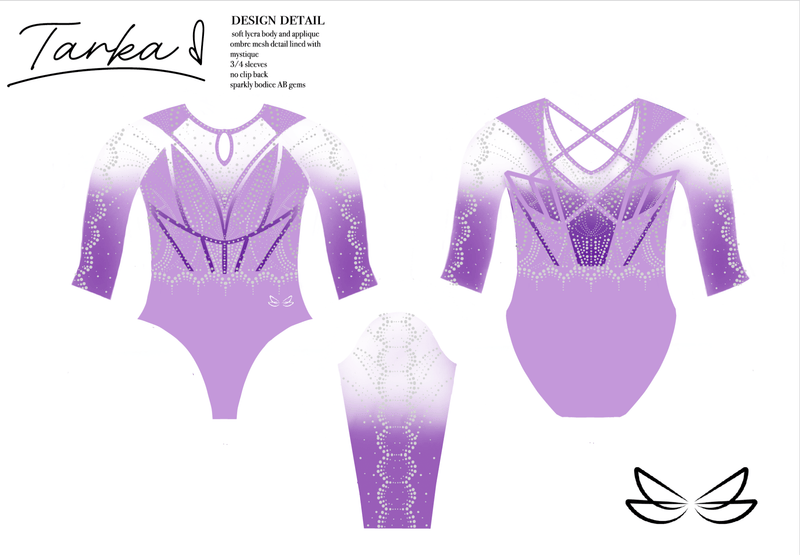 Tarka Competition leotard 2025 - Dragonfly Leotards - Girls leotard