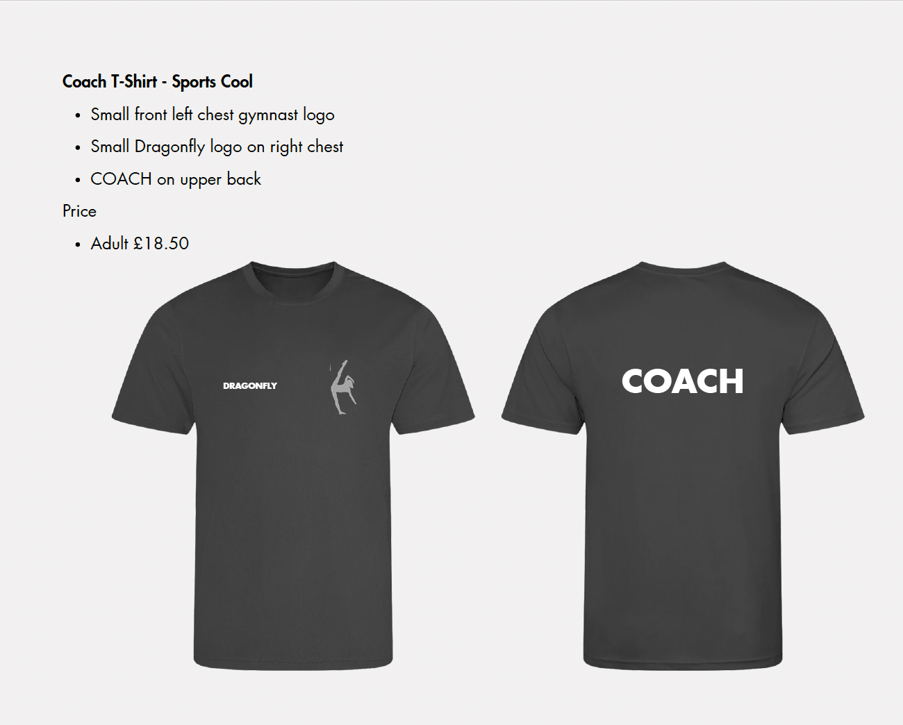 Tilt Coach Sports T-shirt - Dragonfly Leotards - Sportswear