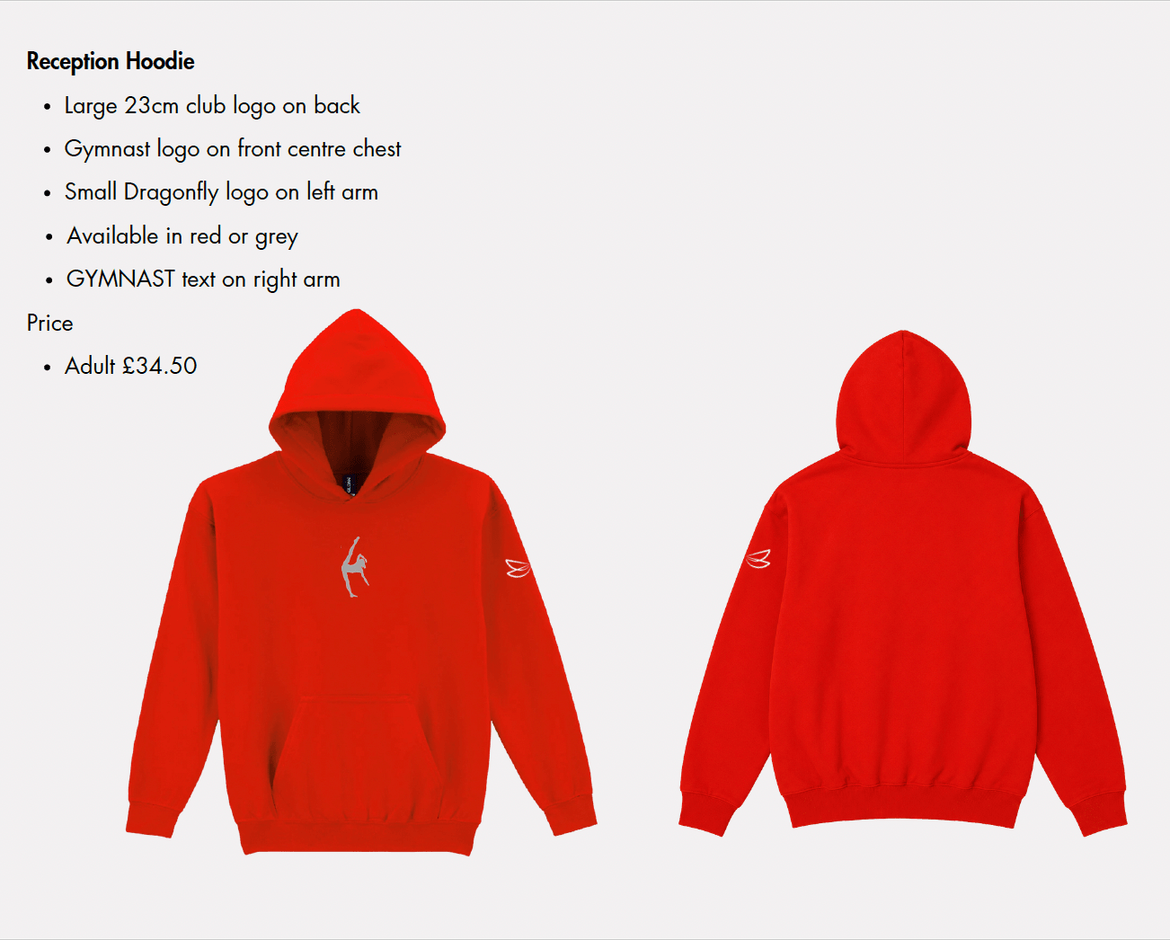 Tilt Reception Hoodie - Dragonfly Leotards - Sportswear