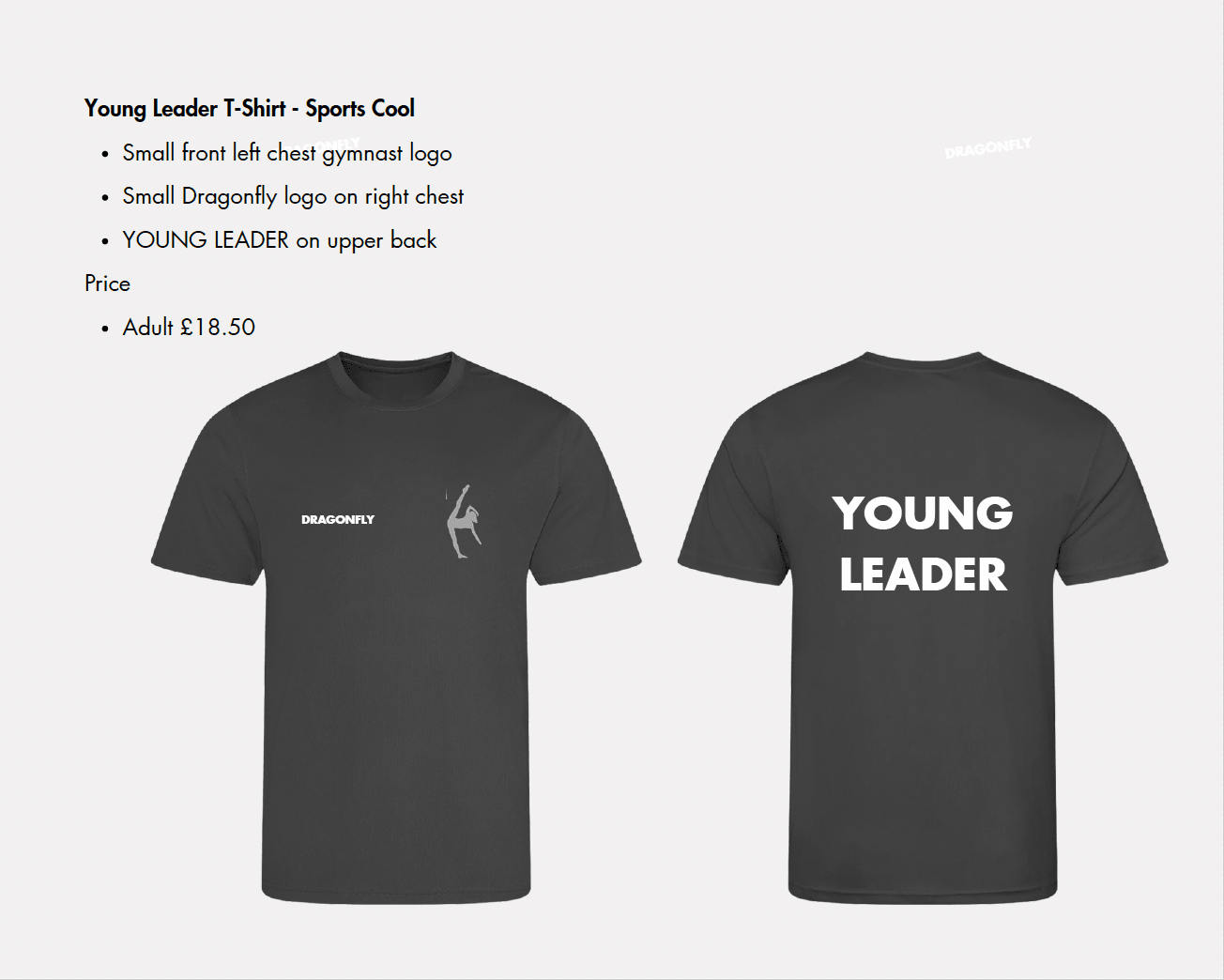 Tilt Young Leader Sports T-shirt - Dragonfly Leotards - Sportswear