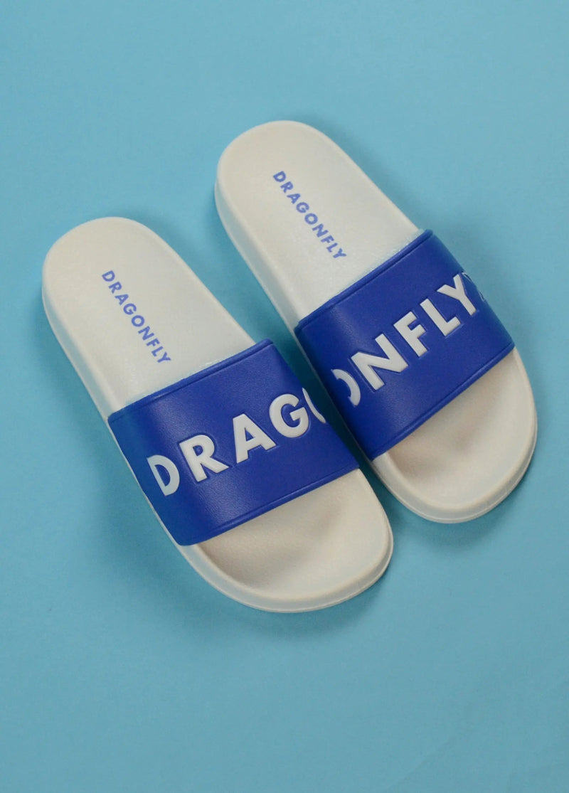  Dragonfly Blue & White Sliders