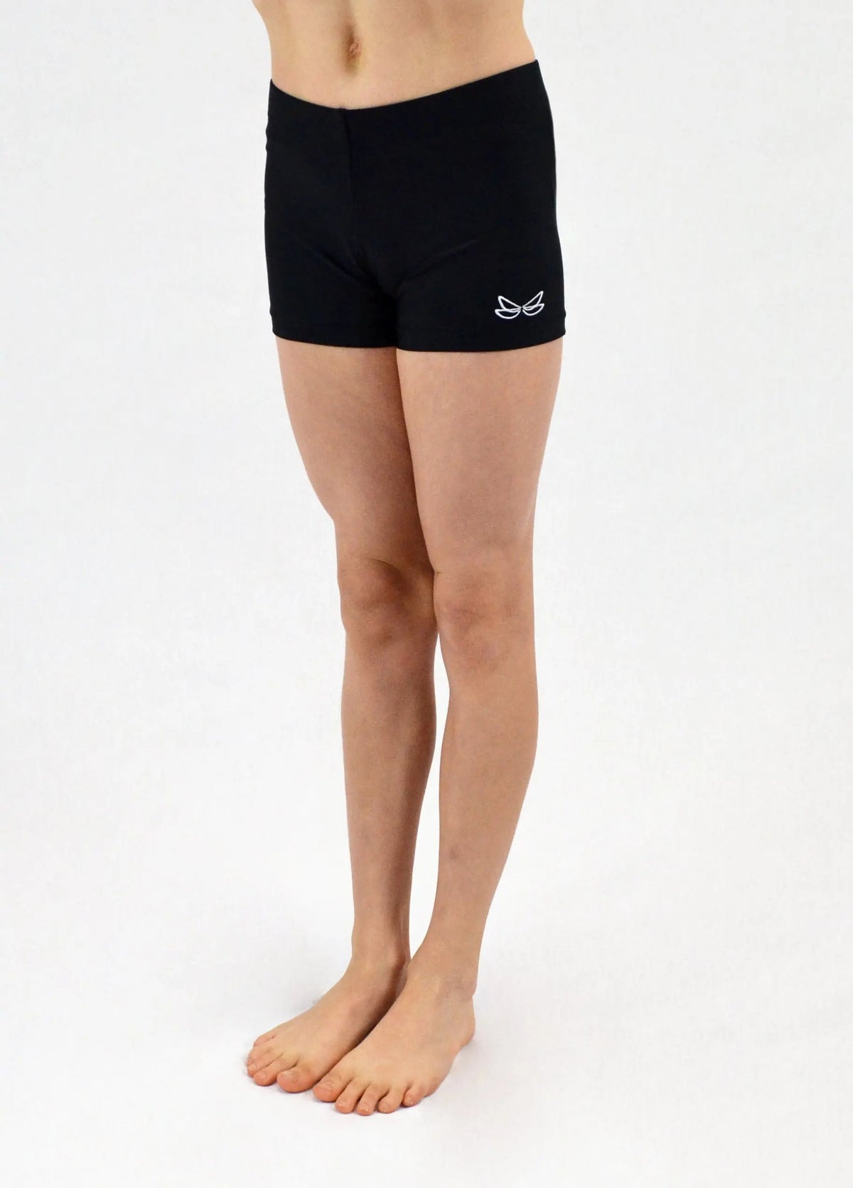 Girls Black Lycra Shorts - Dragonfly Leotards - Children's Sportswear